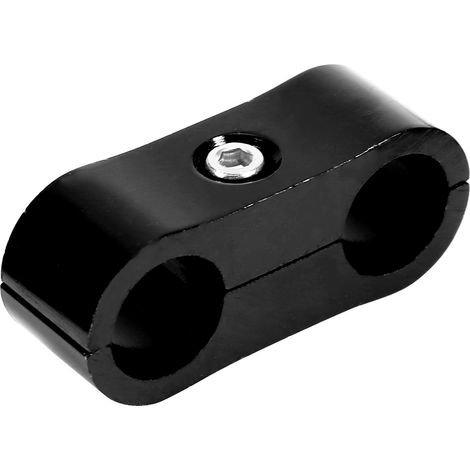 Collier/séparateur de conduite d'huile AN4 à double trou, en alliage d'aluminium, pour modification automobile (1/4)