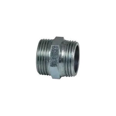 Mamelon chromé double mâle 12x17, 12x17 - Mamelon chromé double mâle 12x17, 12x17