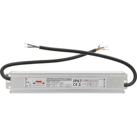 Boîtier en aluminium étanche IP67, transformateur d'alimentation pour LED, sortie 24 V 60 W 2,5 A (1/5)