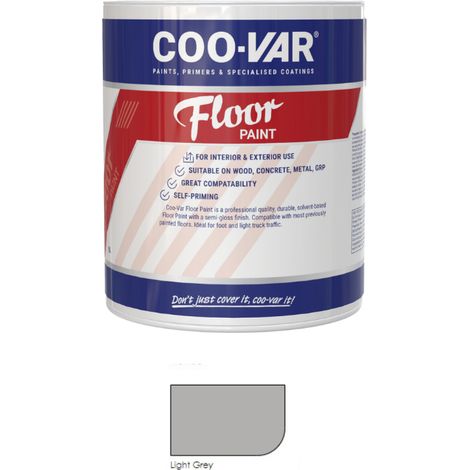 CooVar Floor Paint - Light Grey - 5 Litre