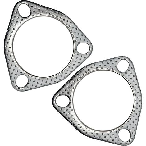 Joints d'échappement de 63,5 mm 2,5 pouces, joint d'échappement à 3 vis, bride de 63,5 mm, graphite avec anneau de feu, remplacement, 2 pièces (1/5)