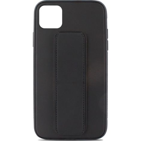 Coque semi-rigide magnétique avec support pour iPhone 12 PRO MAX - noire (1/3)