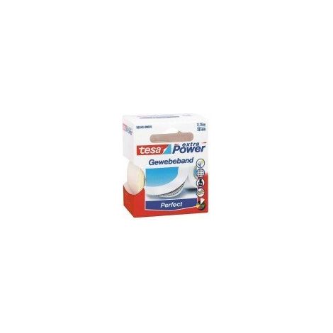 Tesa extra Power - Cinta adhesiva (2,75 m x 38 mm), color blanco