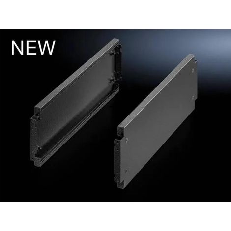 Rittal 8640.043 Tapa zócalo acero negro pack 2