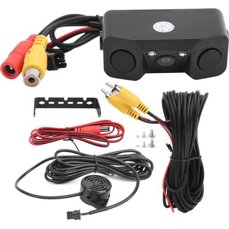 Kit de caméra de recul pour voiture, capteur Radar de stationnement haute définition, lumière LED, Vision nocturne (1/5)