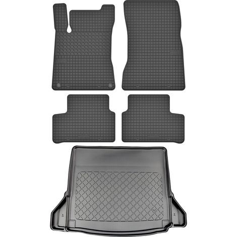 Juego de alfombrillas de goma para coche y alfombrilla para maletero para Mercedes Clase A W177 Sedán desde septiembre de 2018.