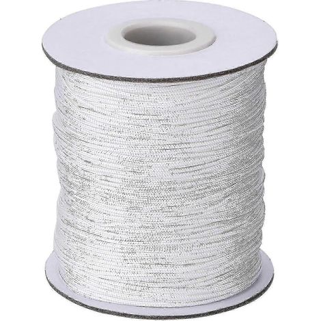 Zugschnur für Jalousien, weiß, 1,0 mm starkes, geflochtenes Band, 109 Yards/Rolle (1/5)