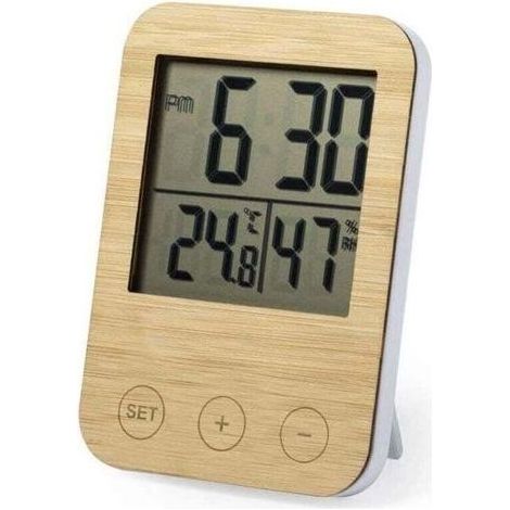 Station weather – Thermometer – Hygrometer – Wood of bamboo – Gift XXW (1/5)