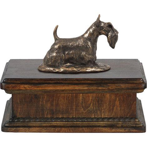 Terrier écossais, Terrier d'Aberdeen - urne funéraire pour chien, urne classique avec statuette, urne élégante avec un chien par Art-Dog (1/5)