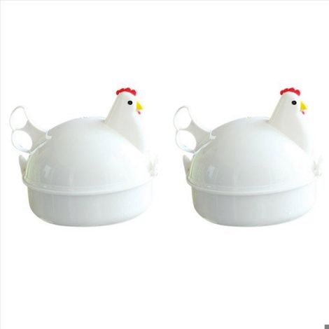 2x Cuiseur à œufs, Alliage d'aluminium PP, Micro-ondes, Portable, Cuisine (1/5)