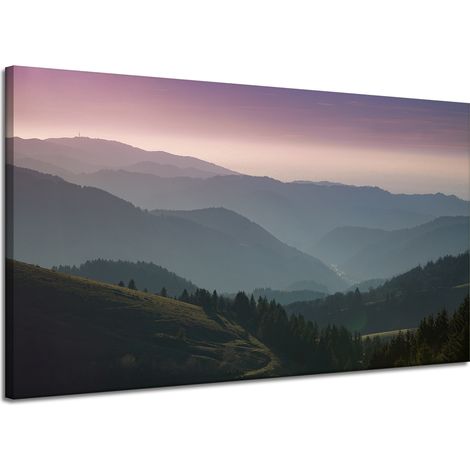 Leinwanddruck Naturstraße Bergblick 120x70