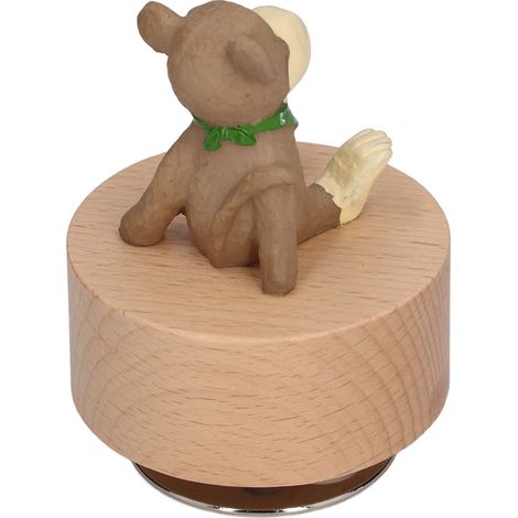Boîte à musique ronde en bois DIY Singe - Décoration meuble et cadeau de fêtes (1/5)