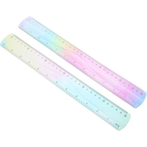 Règle flexible de 30 cm pour dessiner et mesurer, en PVC, lot 2 (1/5)