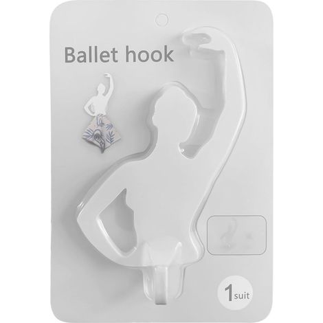 muraux adhésifs patères motif ballet étagère de rangement (1/5)