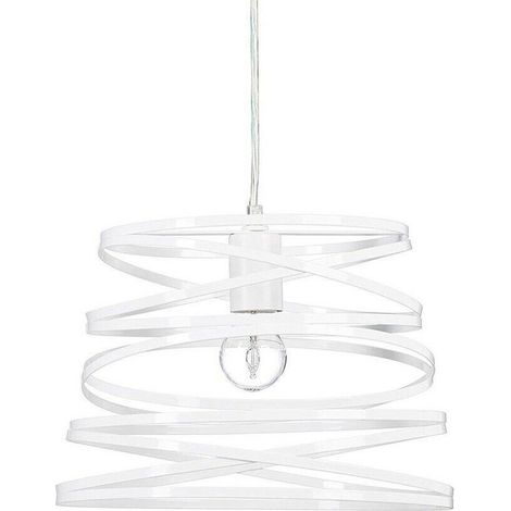 Abat-jour De Lampe Suspendue Moderne Métal Vortex Ajouré Blanc A08 (1/5)