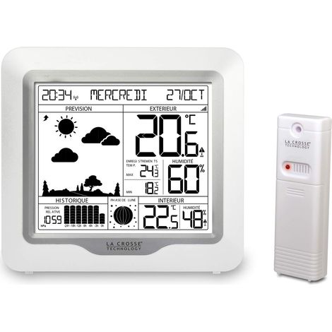 La Crosse Technology - WS6823 Stazione Meteo con Previsioni e Segnale DCF - Bianco