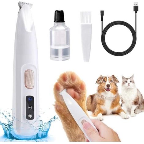 Tondeuse électrique de précision pour animaux de compagnie, modèle 2026, silencieuse, étanche, avec lumière LED.-AquaForge