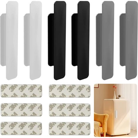 Poignée Autocollante 6pcs Auto Adhésif Fenêtre Poignée Poignée de Porte Auto-Adhésive Poignée Adhésive Porte Coulissante Poignées de Meuble Autocollantes pour Portes et Fenêtres Armoires Tiroirs (1/5)