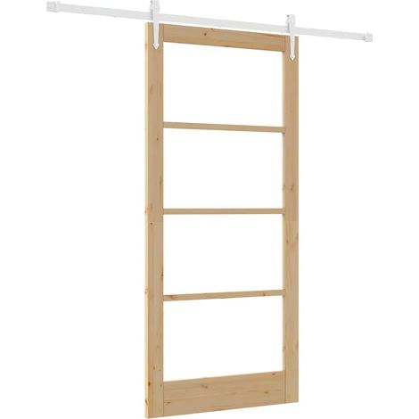 Maison Exclusive - Schiebetür Natur 93 x 202 cm Massivholz Kiefer