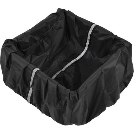 Housse Impermeable Pour Panier De Velo - Bande Reflechissante - Compatible Avec Paniers Avant Standard - 43 x 20 x 20 cm - 1 Piece
