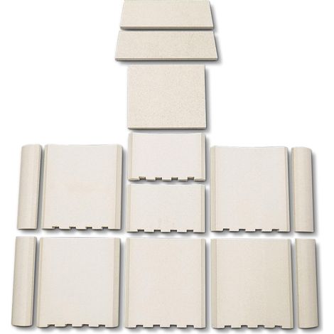 Habillage de foyer pour poêles à cheminée Meccora de Fireplace - vermiculite - 14 pièces