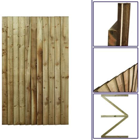 Premier 6ft Feather Edge 105cm Wide Semi-Braced Flat Top Gate