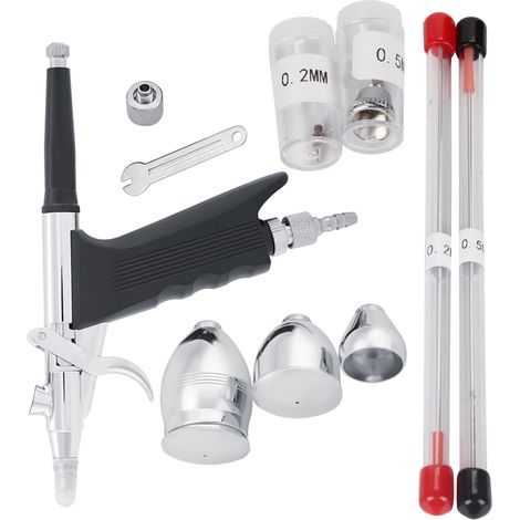 Kit de Compresseur à Airbrush Double Action pour Art et Peinture sur Gâteau, Ensemble Pistolet de Pulvérisation (1/5)