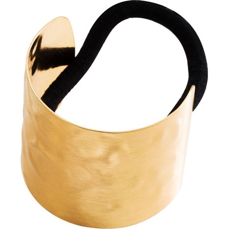 Manchette de queue de cheval en métal, manchette de cheveux en métal Élastique géométrique porte-queue de cheval attaches de cheveux Manchette à exquise, accessoire de corde à élég (1/5)