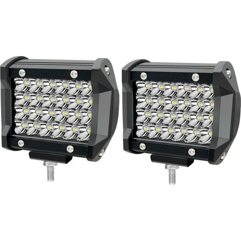 Projecteur LED étanche - pour voitures, camions, tracteurs - Projecteur LED antibrouillard - (2 pièces) (1/3)