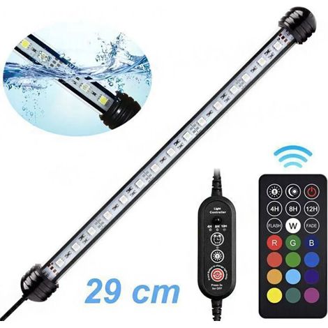 LED Aquarium Light with Wireless Remote Control, Waterproof LED Aquarium Lighting, 29cm