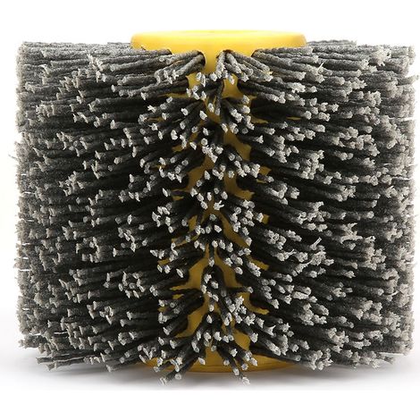 Disque brosse métallique pour décapage et polissage, grain 80, pour perceuse, finition et lustrage (1/5)