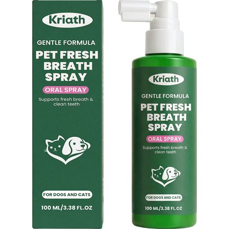 Spray rafraîchissant pour l'haleine des animaux de compagnie, formulé avec des ingrédients doux pour prendre soin des dents et rafraîchir l'haleine au quotidien – 100 ml (1/5)