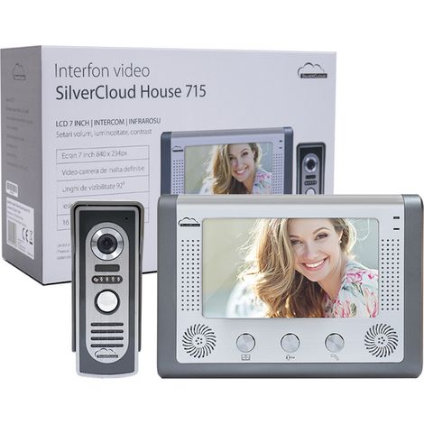 Videocitofono Monofamiliare Monitor 7" Telecamera Apriporta SoundCloud House 715