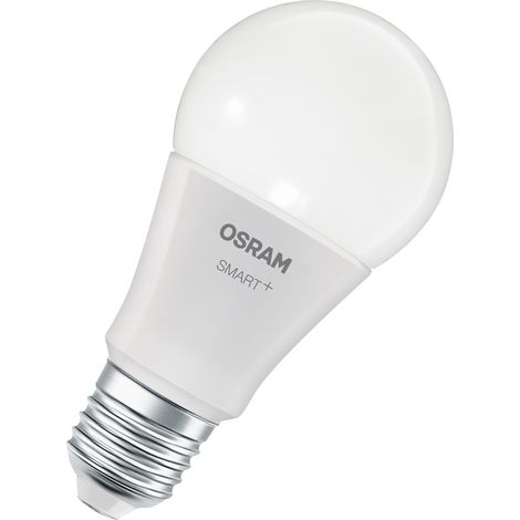 OSRAM Lampe LED  SMART+ Matter A60 forme d'ampoule 9W E27 RGBW, dimmable, contrôlable via application et voix, compatible avec Alexa, Google, Apple, WiFi