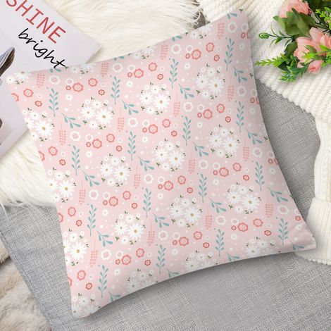 Housse de coussin jardin fleuri, poétique (1/5)