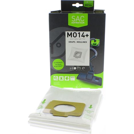 Sac microfibre adaptable par 4 HEMO14+ pour Aspirateur FIRSTLINE, LISTO, MOULINEX, ROWENTA , ACCESSIMO, ASPIRATEUR AVEC SAC LISTO AT14 L1, CITY SPACE, COMPACTEO, COMPACTEO ERGO, COMPACTEO UPGRADE, MI