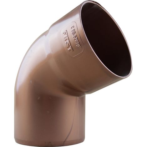 Coude PVC 67°30 mâle femelle pour tube de descente Ø80 - aspect cuivre - First Plast