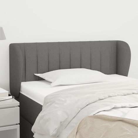 Kopfteil mit Ohren Dunkelgrau 83x23x78/88 cm Stoff (1/5)