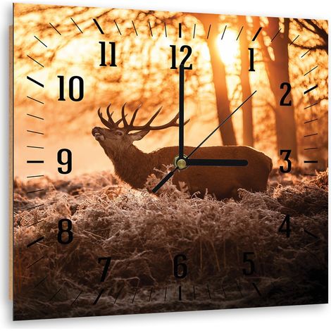 Orologio da parete, Cervi al sole - 60x60 (1/5)