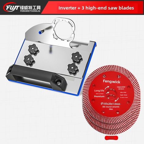 Chanfreineuse 45° inox pour meuleuse d'angle – 3 lames – accessoire carrelage céramique, coupe chanfrein, durable (1/5)