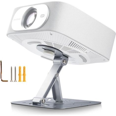 Soporte para proyector, Soporte de pared tipo mancuerna, Configuración de cine en casa, Giratorio 360 grados, Capacidad de carga de 3 kg, Negro (1/5)