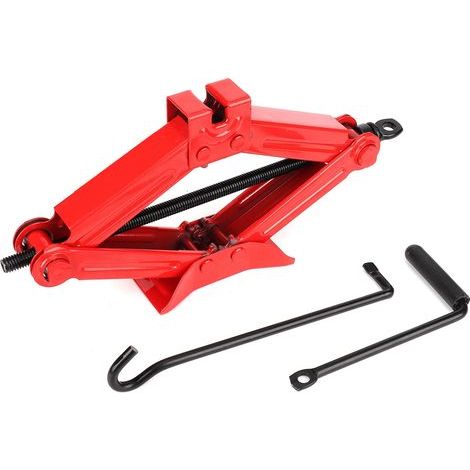 Wakects Automotive Scissor Jack Car Cussor Jack Vehicle Scissor 2 Tonnes en Acier chromé de Talte d'urgence Tool avec Plaque en Acier épaissie pour Changer Les Pneus. (1/5)