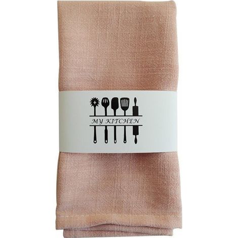 Serviette En Tissu - 40 x 40 cm - En Lin Coton - Pour Repas Familiaux Buffets Et Réceptions - Lot De 1 (1/5)