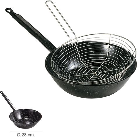 Garcima Padella smaltata con manico Ø 28 cm. Con padella