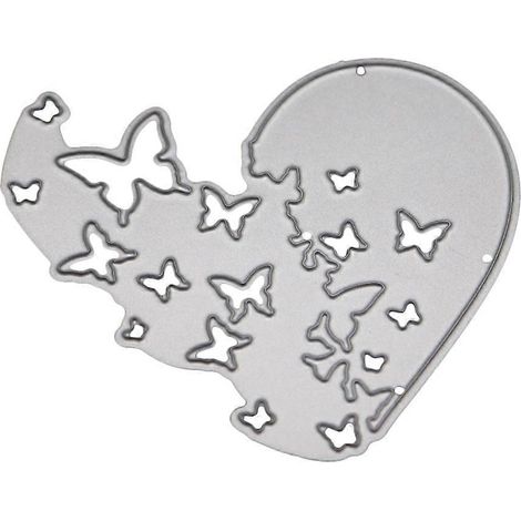 Herz für Schmetterling Metall-Stanzformen Schablone DIY Scrapbooking Album Stempelpapier