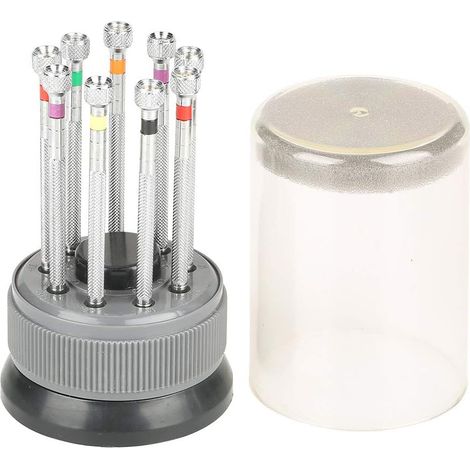 Professional screwdriver set, new 9-piece precision watchmaker's tools, flat blade slotted screwdriver set (1/5)