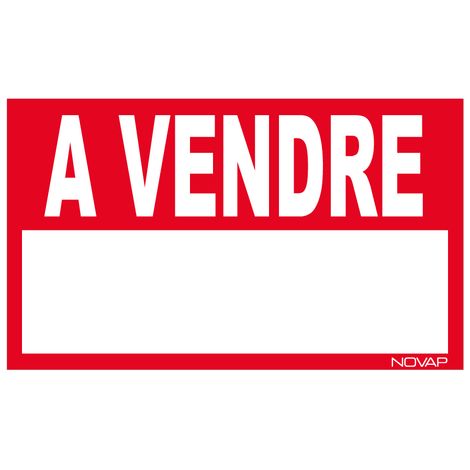 Panneau A vendre coloris rouge - Rigide 330x200mm - 4161716