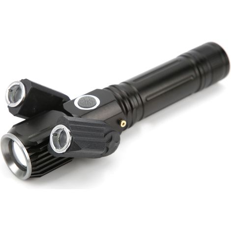 Lampe torche rechargeable à 4 niveaux d'intensité, durable, chargement USB, trois lampes pour la maison et les sorties (1/5)