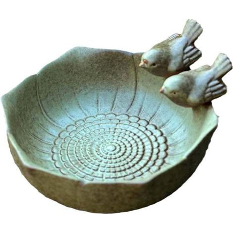 1 Pièces Bain d'oiseaux Céramique, Convient à l'Élevage en Cage à l'Intérieur, aux Oiseaux Sauvages en Extérieur, au Jardin et sur Le Balcon (1/5)