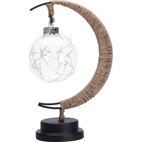 Lampe Lune - Veilleuse LED en Forme de Croissant de Lune - Alimentée par USB - Lumière Ambiante pour Chambre à Coucher, Chambre d'Enfant, Nurserie - 1 Pièce (1/3)